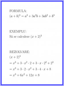 Binom la cub formula si exemplu rezolvat (a + b) 3