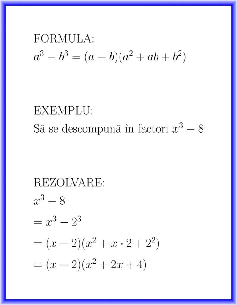 Diferență De Cuburi : Formulă și Exemplu Rezolvat : A^3 – B^3 ...