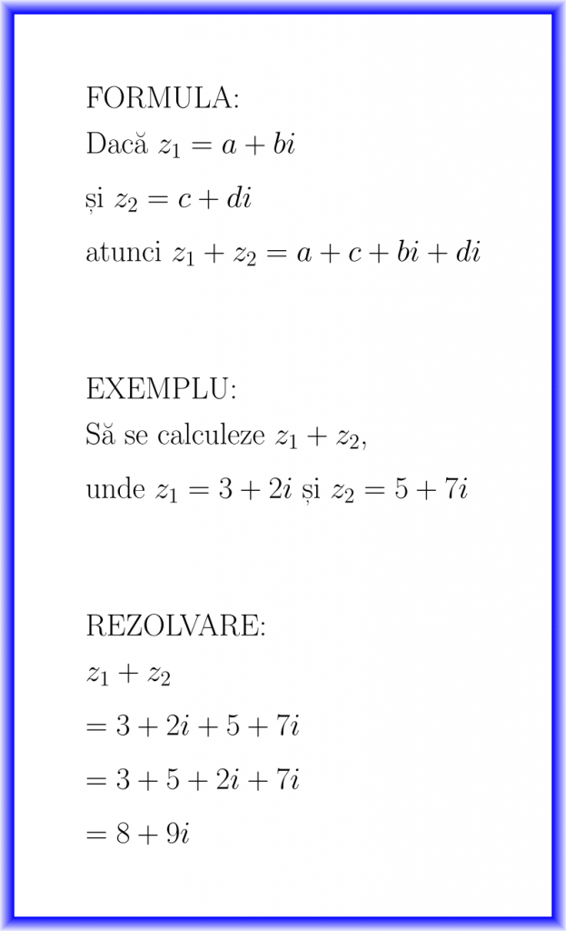 Suma A Două Numere Complexe Formulă și Exemplu Rezolvat Z1 Z2